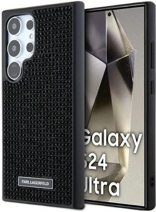 Karl Lagerfeld Rhinestone Logo Metal Plate Do Samsung Galaxy S24 Ultra Czarny (KLHCS24LHDSPRK)