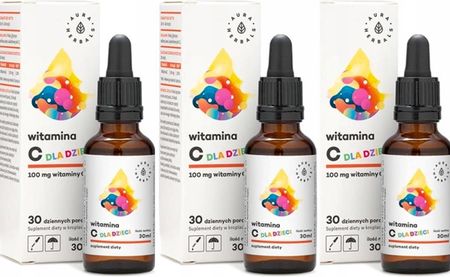 Aura Herbals Witamina C Dla Dzieci 100 mg 3x30ml