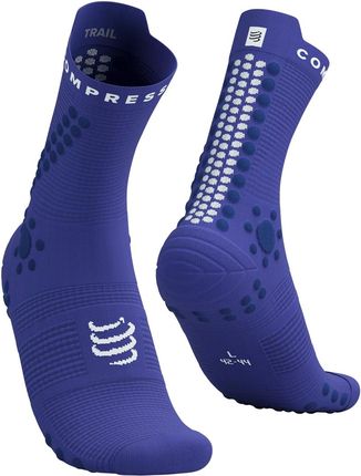 Skarpetki Kompresyjne Compressport Pro Racing Socks V4.0 Trail Granatowy-Biały / Rozmiar: 35 36 37 38