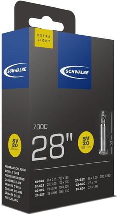 Schwalbe Dętka Sv20 700X18/25C Fv 50mm Czarny