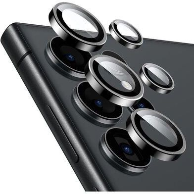 Crong Szkło Hartowane Na Obiektyw Ring Do Samsung Galaxy S24 Ultra Czarny