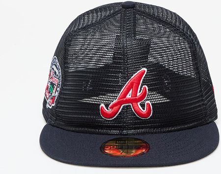 New Era Atlanta Braves MLB Mesh Patch 59FIFTY Fitted Cap Navy