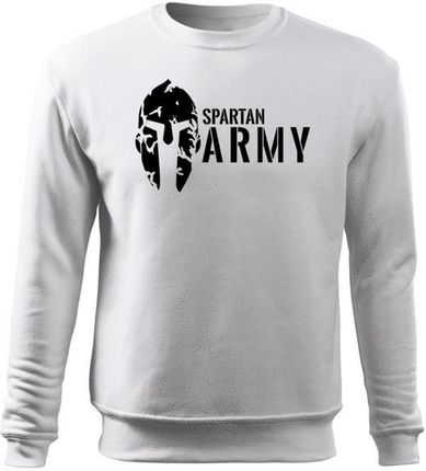 DRAGOWA męska bluza spartan army, biały 320g/m2 - Rozmiar:L