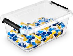 Zdjęcie Pojemnik Plastikowy Pudełko Z Pokrywką Do Przechowywania Pudło Box Mały Przezroczysty 4,5L - Jarocin