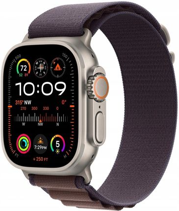 Apple Watch Ultra 2 GPS Koperta 49mm Z Tytanu W Kolorze Naturalnym Z Opaską Alpine W Kolorze Indygo (MRET3FDA)