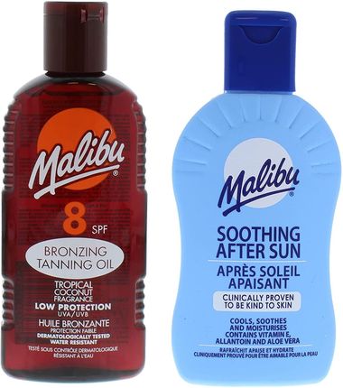 Malibu Olejek Do Opalania SPF8 200ml + Balsam Po Opalaniu 200ml