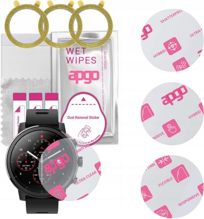 Apgo 3X Szkło Hybrydowe Do Amazfit Stratos Zamiennik Hartowanego Flexible