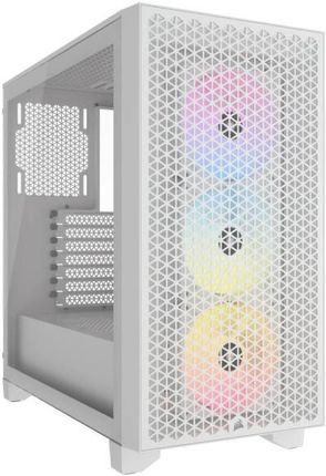 Corsair 3000d rgb tempered glass mid tower white (2514246)