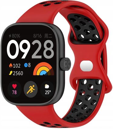 Bizon Pasek Strap Watch Octo Do Xiaomi Redmi 4/Xiaomi Band 8 Pro Czerwono Czarny (5904665338490)