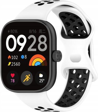 Bizon Pasek Strap Watch Octo Do Xiaomi Redmi 4/Xiaomi Band 8 Pro Biało Czarny (5904665338551)