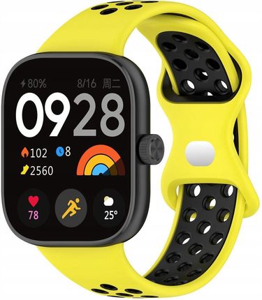 Bizon Pasek Strap Watch Octo Do Xiaomi Redmi 4/Xiaomi Band 8 Pro Żółto Czarny (5904665338483)