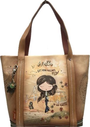 Anekke Peace Love Camel Duża Torebka Damska A4 Shopper Ceny i opinie 