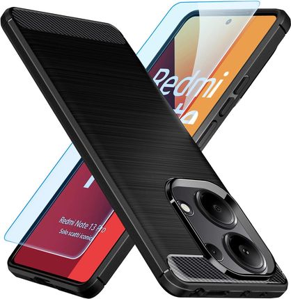 Teleprotector Do Xiaomi Redmi Note 13 Pro 4G Szkło 9H Karbon Czarny