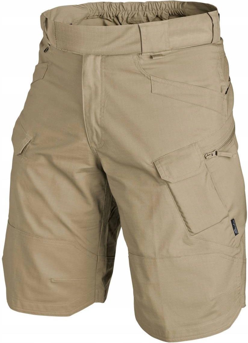 Shorts Tactiques Helikon Urban Tactical Shorts - 10 Poches, Tissu Ripstop, Taille Kaki
