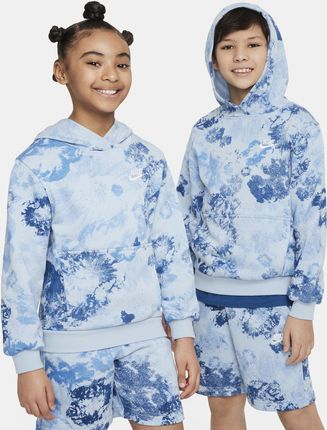 Bluza z kapturem dla dużych dzieci Nike Sportswear Club Fleece - Niebieski
