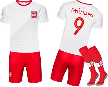 Strój piłkarski Polska getry Własny Nadruk 122