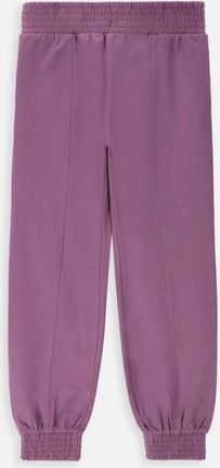 Spodnie dresowe BALLOON fioletowe bawełniane ze ściągaczami