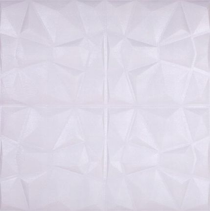 Samoprzylepny Panel Ścienny Naklejka na ścianę 3D Diament Biały Biel 70x70