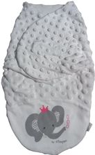 Zdjęcie Bamar Otulacz Niemowlęcy Becik Minky Biały Słonik 48/52Cm - Ciechocinek