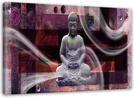 Feeby Obraz Na Płótnie Nowoczesny Budda Abstrakcja Fioletowy 100X70
