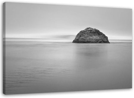 Feeby Obraz Na Płótnie Morze Skały Czarno Biały 100X70