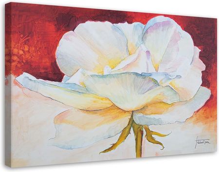 Feeby Obraz Na Płótnie Biały Kwiat Piwonii 90X60