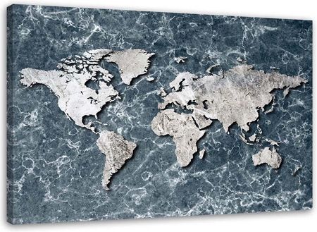 Feeby Obraz Na Płótnie Mapa Świata Marmur 60X40