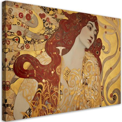 Obraz Na Płótnie Kobieta Z Długimi Włosami G. Klimt 60X40