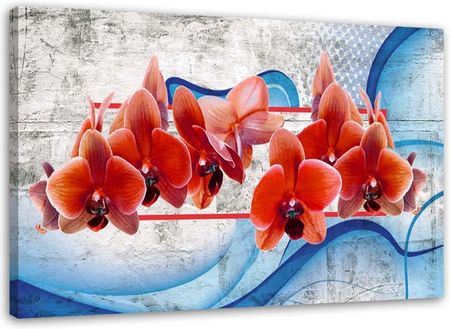Feeby Obraz Na Płótnie Kwiaty Czerwonej Orchidei 100X70