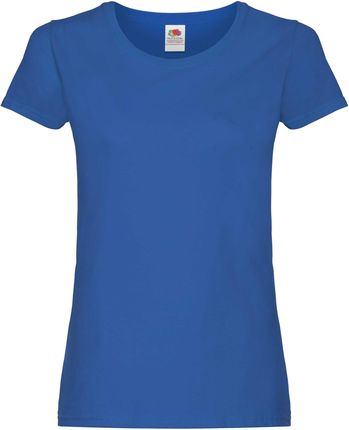 T-shirt damski koszulka bawełniana Fruit of The Loom Original niebieska M