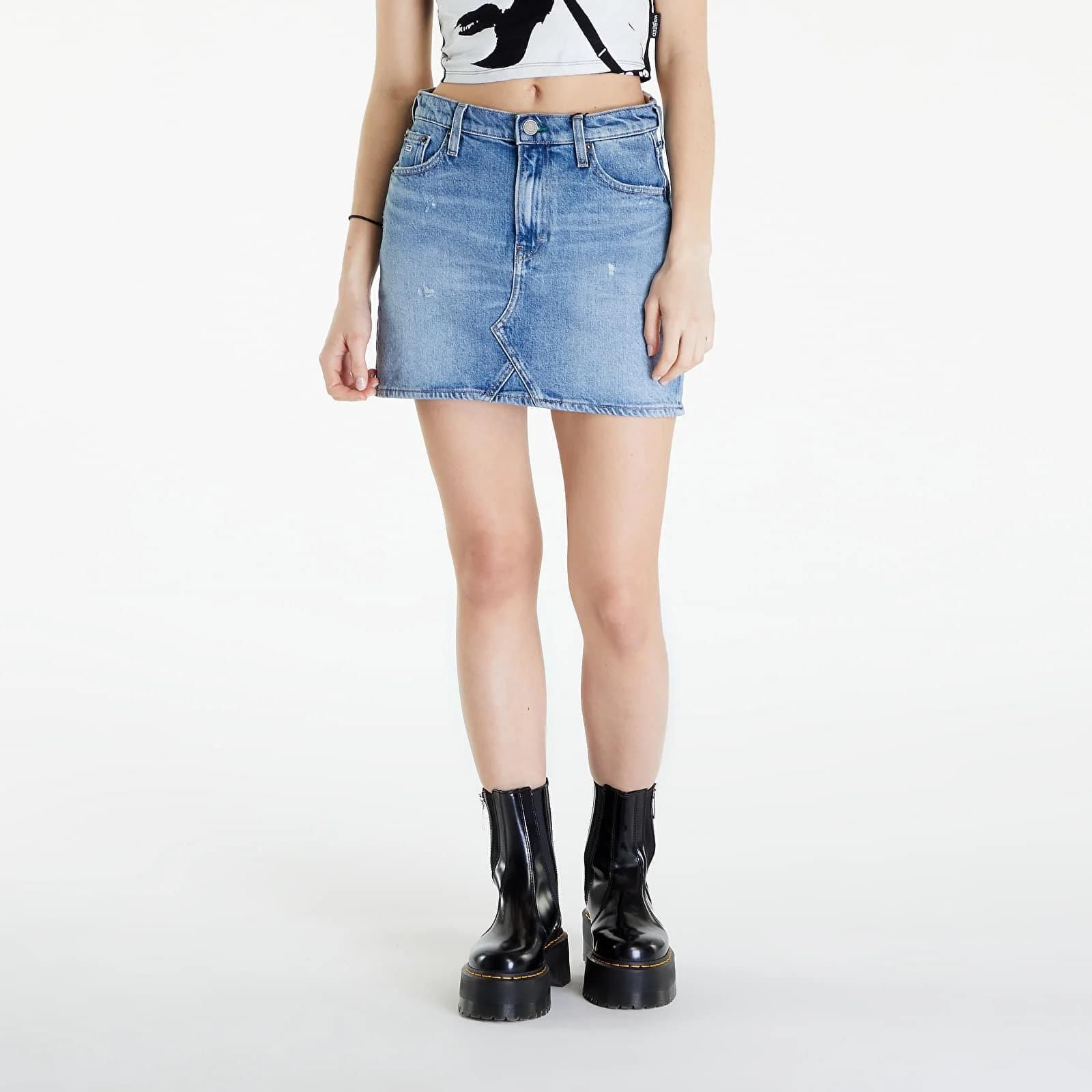 Mid-Rise Mini Logo Elastic Skirt