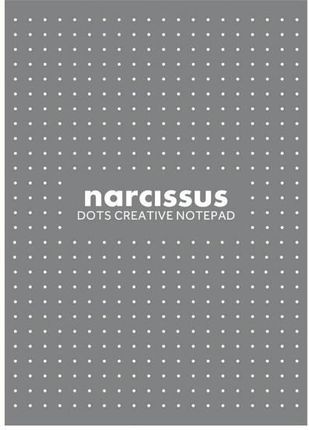 Blok A4/60K Narcisuss Kropki Szary 6szt. Narcissus