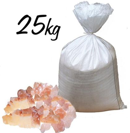 Brahmashop Różowa Sól Himalajska Średnie Duże Kawałki Kryształów 25 kg