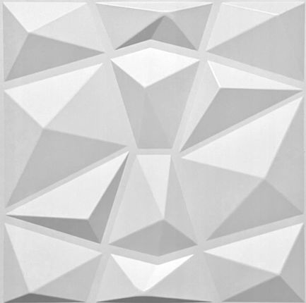 System Decor Panel Dekoracyjny Panele Ścienne 3D Pcv 50x50 Biały Diament Kolor