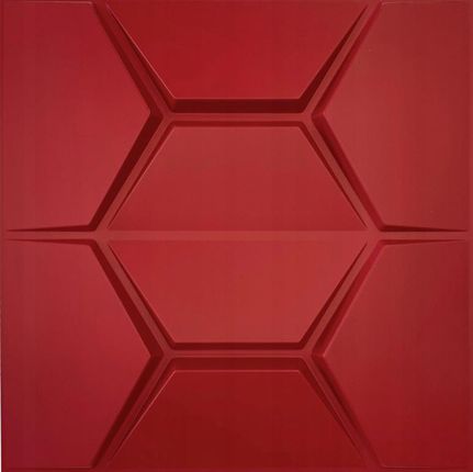 System Decor Panel Dekoracyjny Panele Ścienne Pcv 50x50 Plaster Miodu Czerwony Hexagon