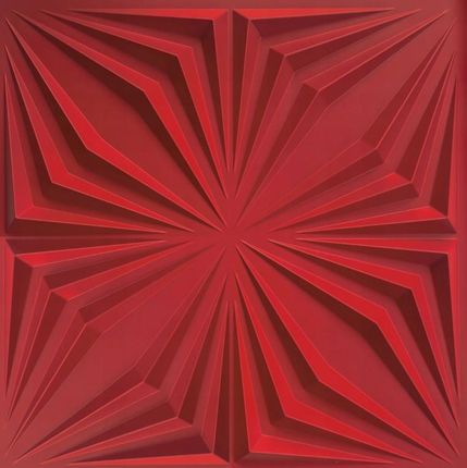 System Decor Panel Dekoracyjny Panele Ścienne Pcv 3D 50x50Cm Brylant Czerwony Czerwień