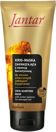 Farmona Jantar Krio-Maska Zakwaszająca Z Esencją Bursztynową Do Włosów Zniszczonych Zabiegami Fryzjerskimi 200 ml