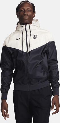 Męska kurtka piłkarska z kapturem Nike Chelsea F.C. Sport Essentials Windrunner - Brązowy