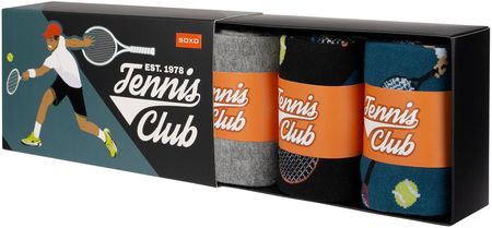 Skarpetki męskie kolorowe SOXO Tenis - 3 pary