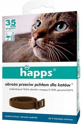 Happs Obroża przeciw pchłom i kleszczom dla kotów 35Cm
