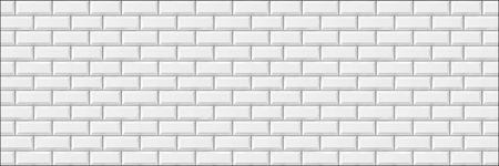 Eobraz Fototapeta Do Kuchni Białe Cegły Ściana 180X60Cm