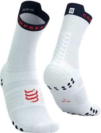 Skarpetki Kompresyjne Compressport Pro Racing Socks V4.0 Run High Biały-Granatowy