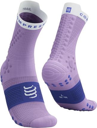 Skarpetki Kompresyjne Compressport Pro Racing Socks V4.0 Trail Fioletowy-Granatowy