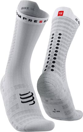 Skarpetki Kompresyjne Compressport Pro Racing Socks V4.0 Ultralight Bike Biały