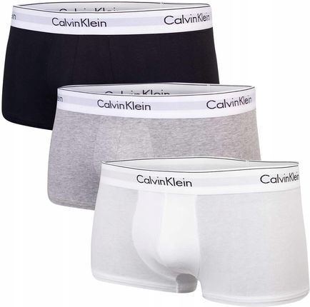 Calvin Klein Bokserki Męskie Majtki Trunk 3PK Czarne/szare/białe r.L