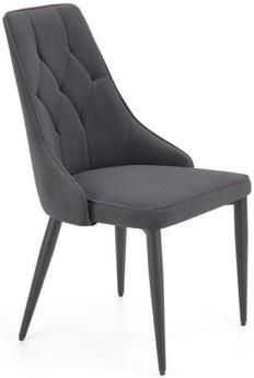 Luxury4Home K365 Krzesło Fabro Czarne Tapicerowane