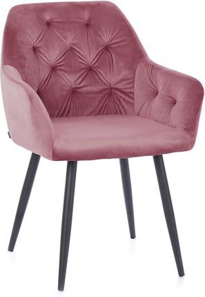 Różowe Aksamitne Krzesło Do Jadalni Argento