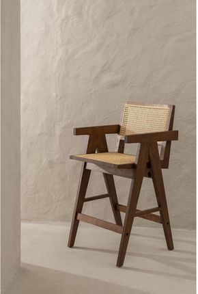 Krzesło Barowe Drewniane Z Podłokietnikami Kiemer 65 Cm