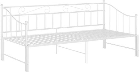 Elior Białe Metalowe Łóżko Rozkładane 90X200 Cm Norman