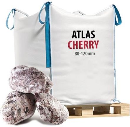Duże Otoczaki Kamienie Ogrodowe Atlas Cherry 80-120mm - Big Bag Otoczak Atlas 80-120mm 
